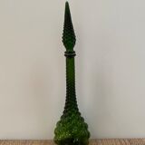 Italian Empoli carafe with bubbled glass