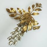 Hans koegl vintage florentine wall lamp sconce metal pioggia d'oro hollywood regency style