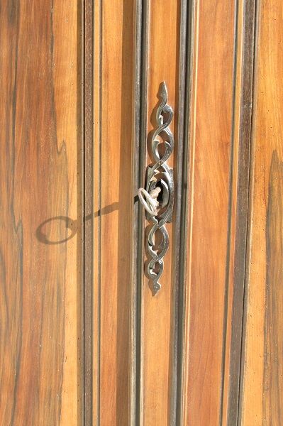 Armoire style empire noyer et loupe d'orme 1900s