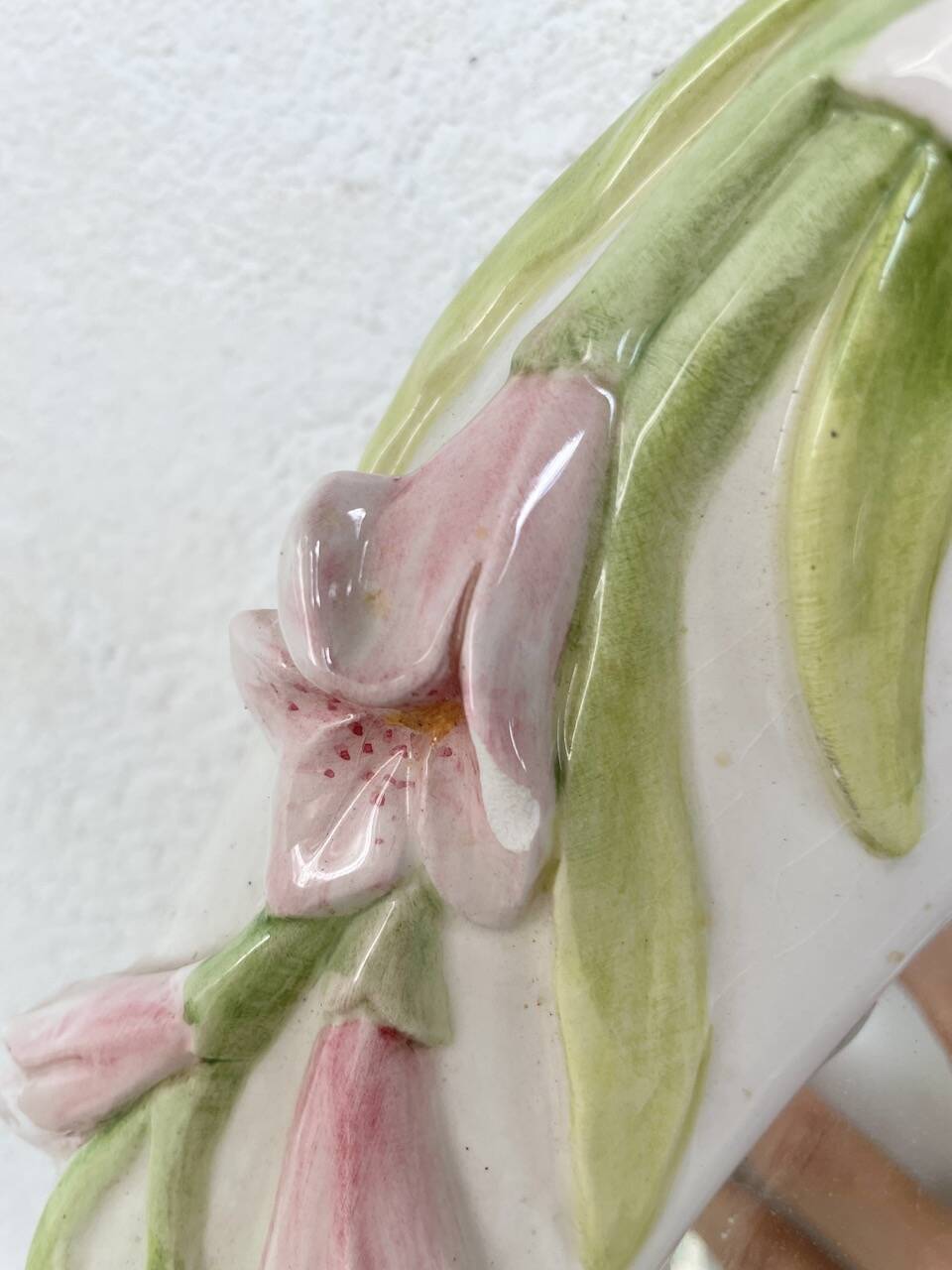 Italian style ceramic flower mirror
