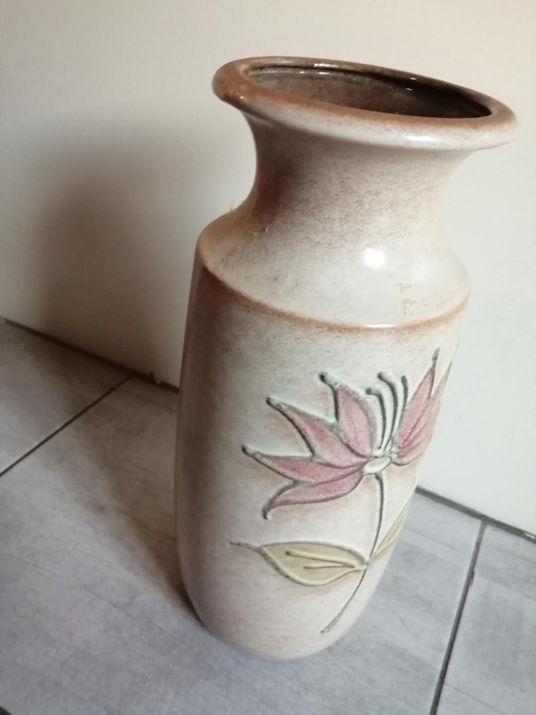 Large vase in fatty lava signed SCHEURICH