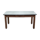 Wooden table formica top green vintage water