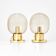 Glashütte Limburg ceiling lights Brass and glass Germany 1970 Labelled