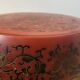 Tabouret, table d'appoint en bois laqué rouge, Chine