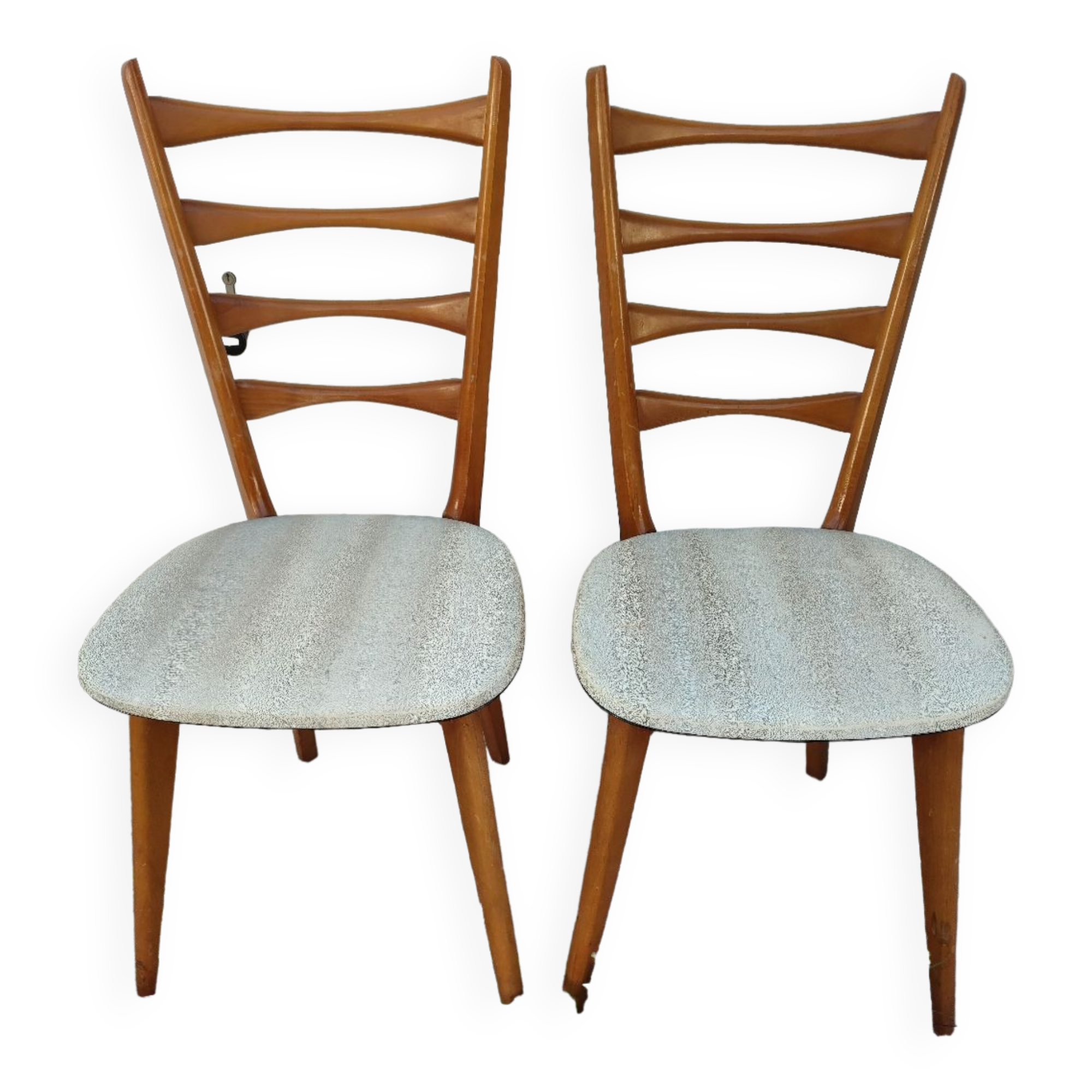 Lot de 2 chaises Gaston poisson vintage