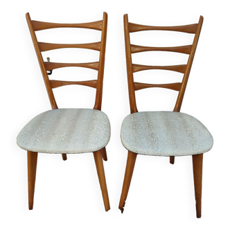 Lot de 2 chaises Gaston poisson vintage