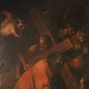 Antique Italian painting The Way of the Cross