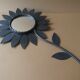 Metal flower mirror Chaty Vallauris, H 49.5 cm