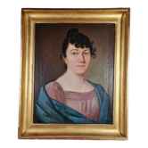French School early nineteenth century portrait of a young woman Beautiful state SB