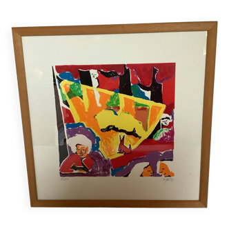 Pop color lithograph 1997 signed