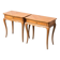 Pair of vintage wooden bedside tables from the 1950s modernism