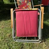 60s floral camping folding chairs
