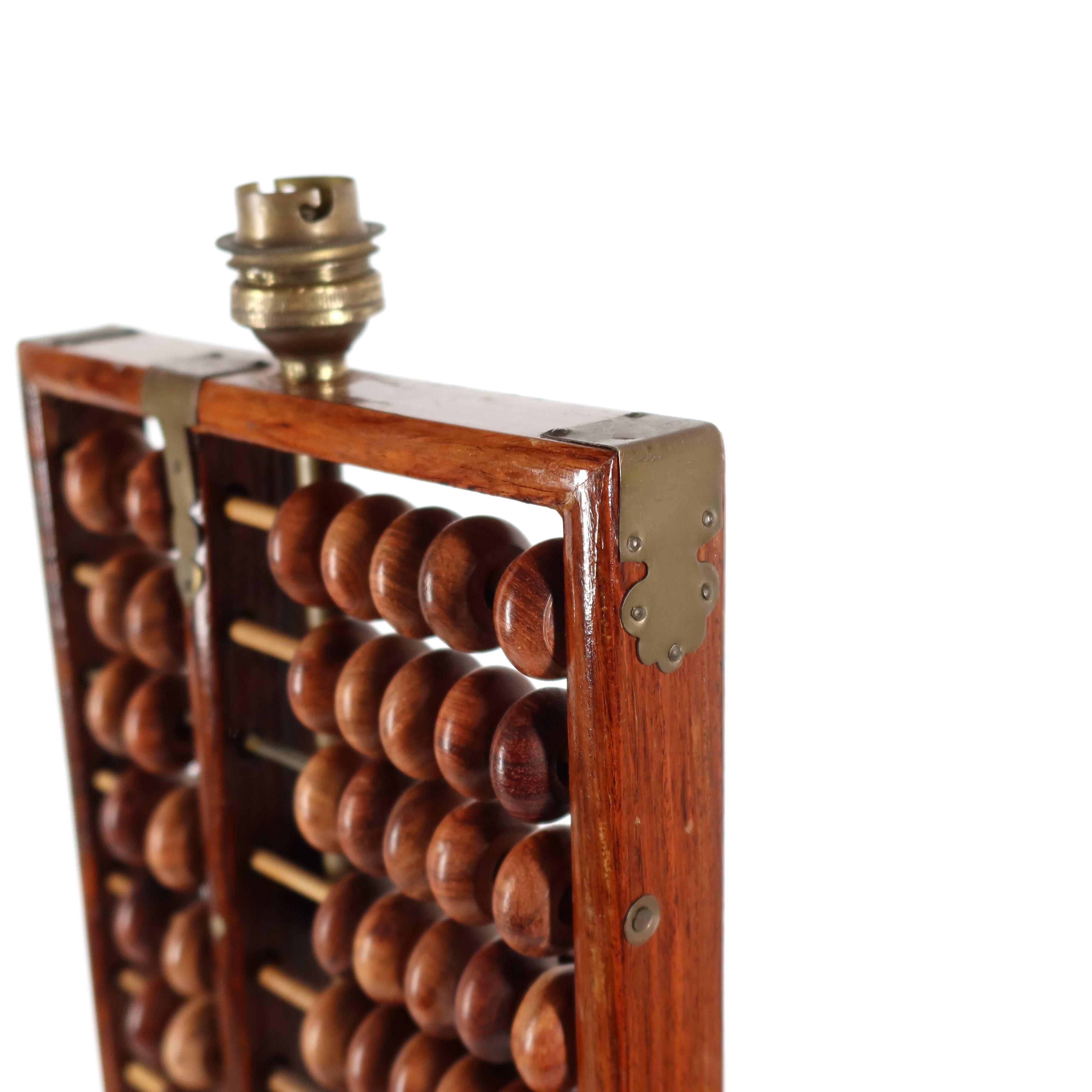 Old abacus lamp base, Chinese suanpan "lotus-flower brand"