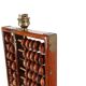 Ancien pied de lampe boulier, abacus chinois suanpan “lotus‑flower brand”