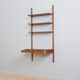 Poul Cadovius teak wall unit with a desk and 3 shelves, Denmark, 1960s
