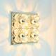 XL Mid Century floral wall light in glass and chrome by Sische, 1960s.