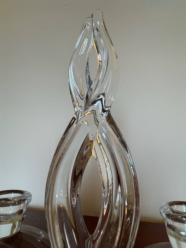 Bougeoirs cristal Vannes années 70 (X2)