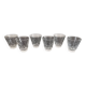 6 vintage chiseled crystal port glasses