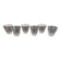 6 vintage chiseled crystal port glasses