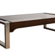 Coffee table in aluminum and rosewood from Calude Gaillard. Roset Line. 1970