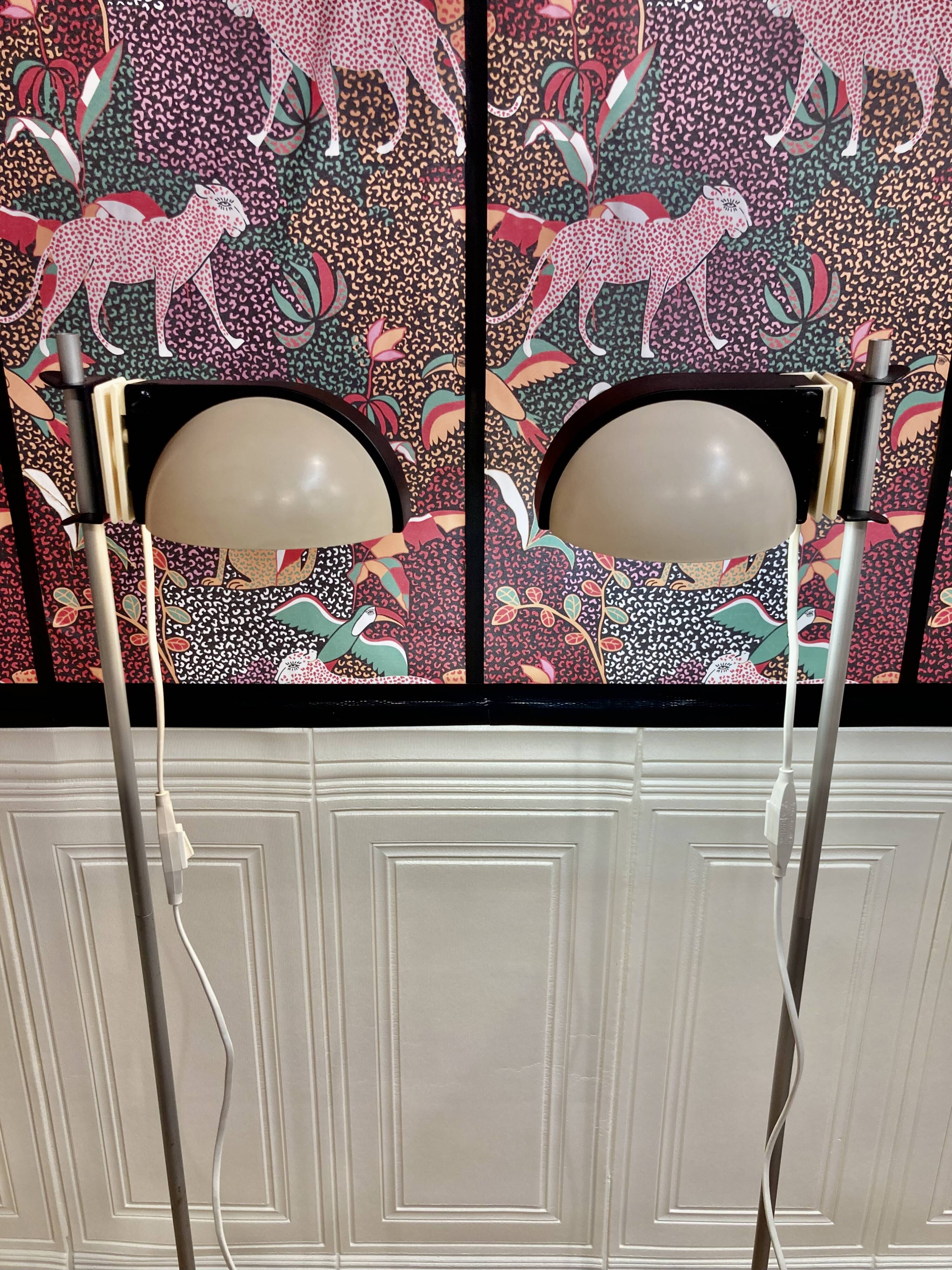 .PAIRE DE LAMPADAIRES MODULABLES DESIGN 1960.