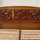 Wooden bed, geometric patterns, 140/190 cm