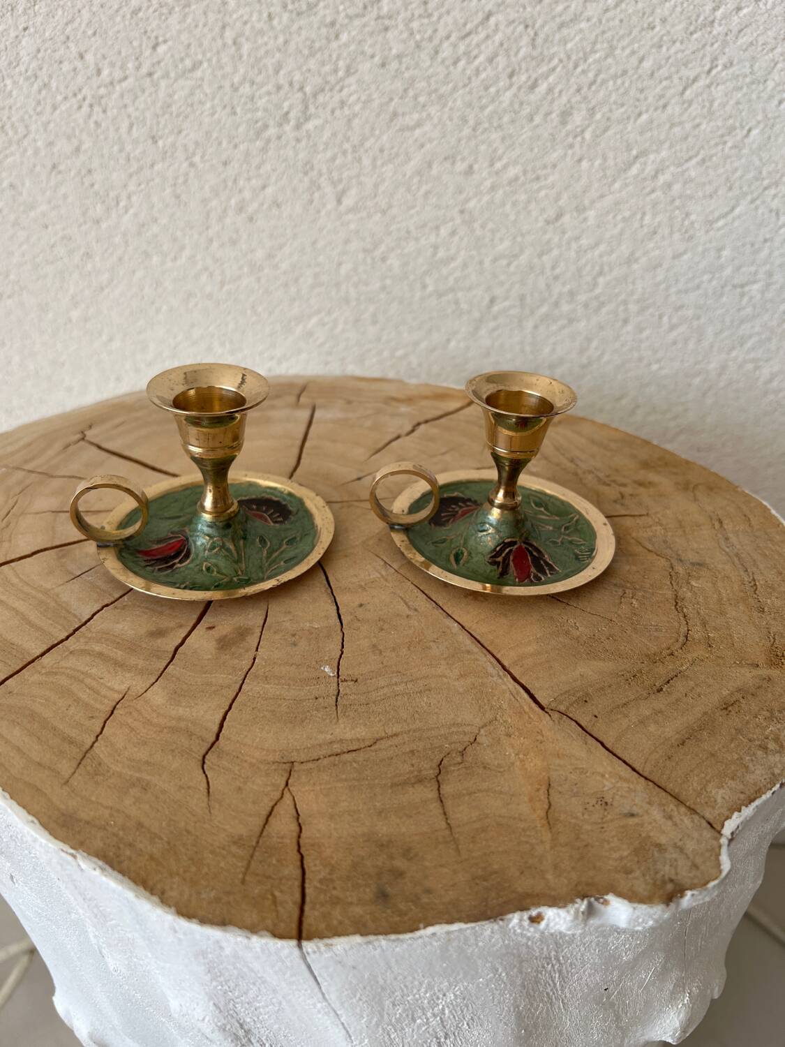 Vintage brass candle holder