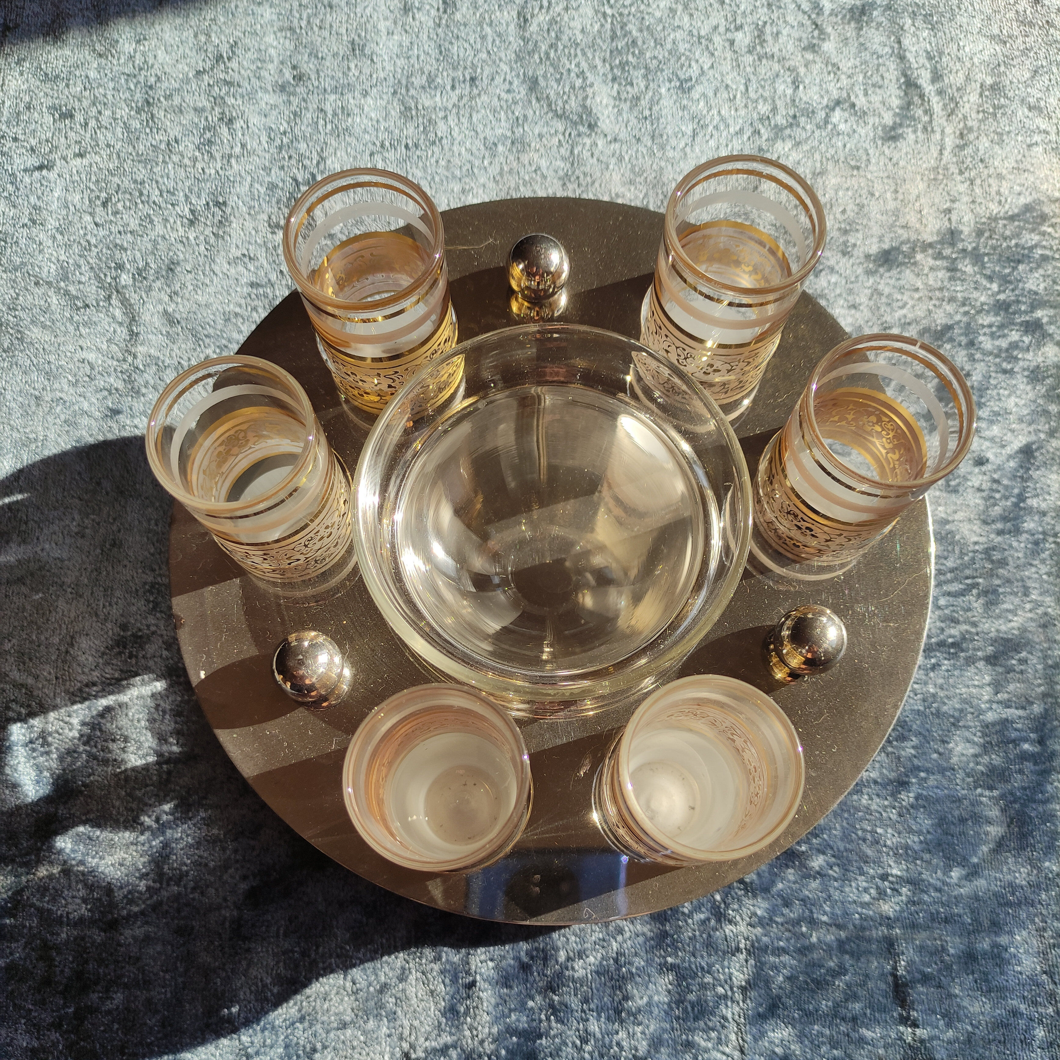 Service à vodka et caviar des années 50