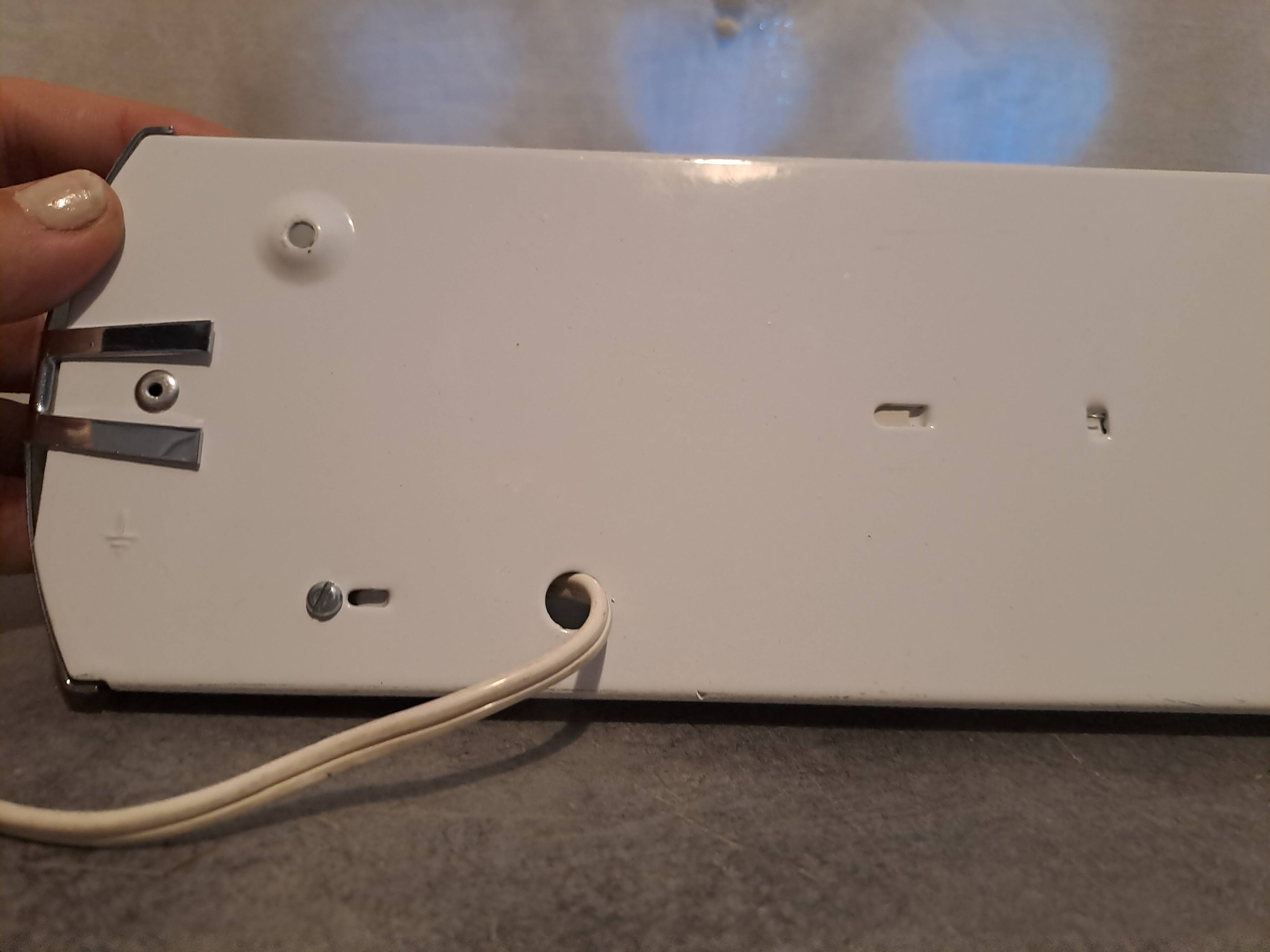 Rectangular wall light 1990 in frosted glass and silver metal