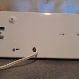 Rectangular wall light 1990 in frosted glass and silver metal
