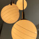 Lustre cascade de globes opaline des années 70