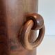 Brutalist Umbrella Stand in Solid Wood, France, circa 1950