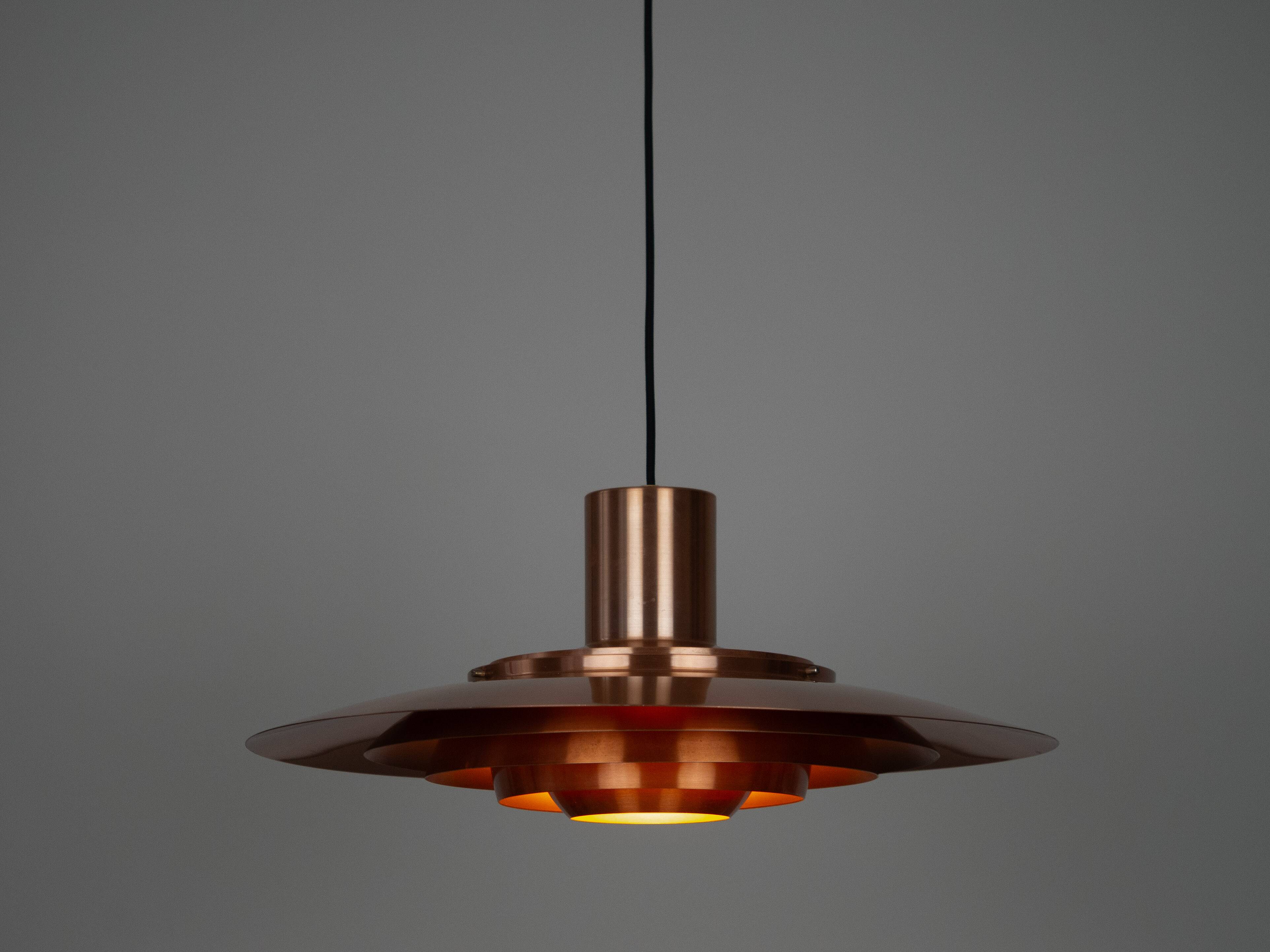 Danish vintage P376 pendant lamp by Fabricius and Kastholm. Nordisk Solar,