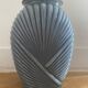 Vase  art déco en verre gris Anchor Hocking