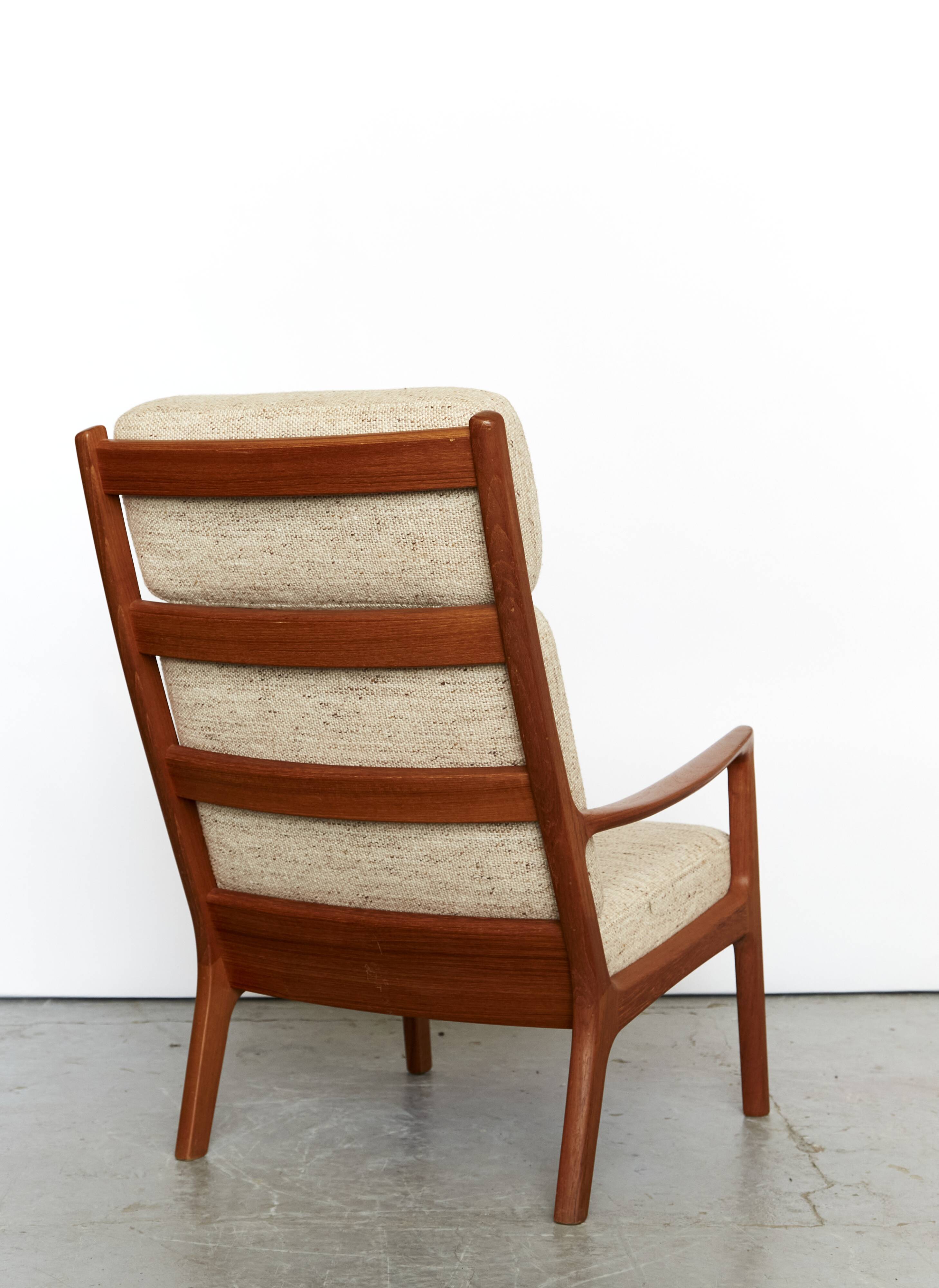 Mid-Century "Senator" Highback Chair by Ole Wanscher for Peter Jeppesen