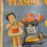 Affiche lithographiée flamme bleu