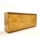 Sideboard glass and brass, circa 1970