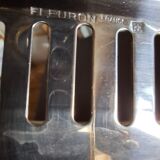 Silver-plated metal platter Christophle Fleuron France