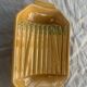Vintage slip glazed ceramic asparagus dish
