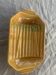 Vintage slip glazed ceramic asparagus dish