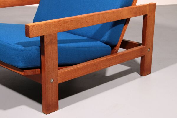 Fauteuil relax Getama en chêne avec dossier réglable, Hans J. Wegner GE421