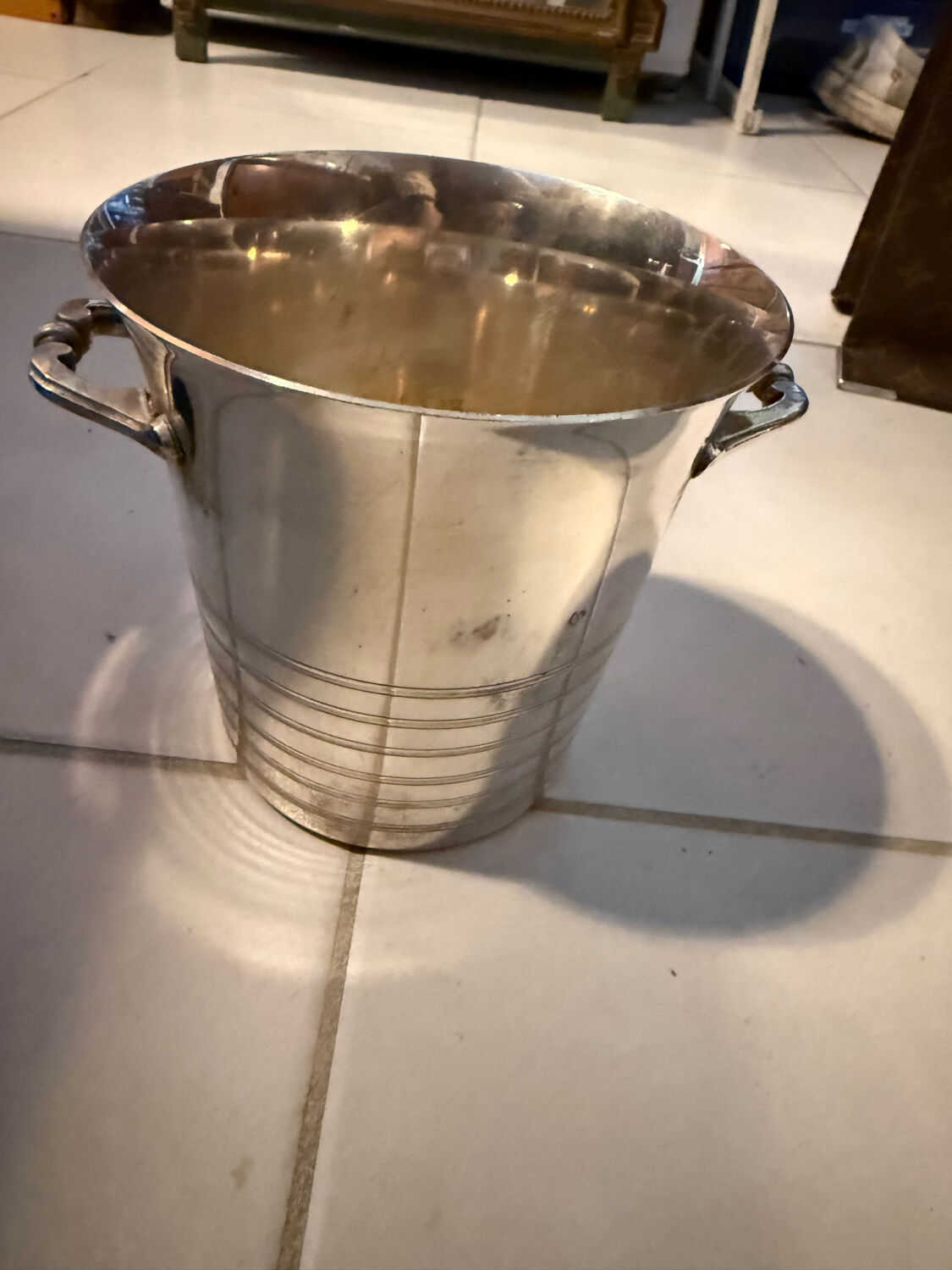 Silver-plated ice bucket