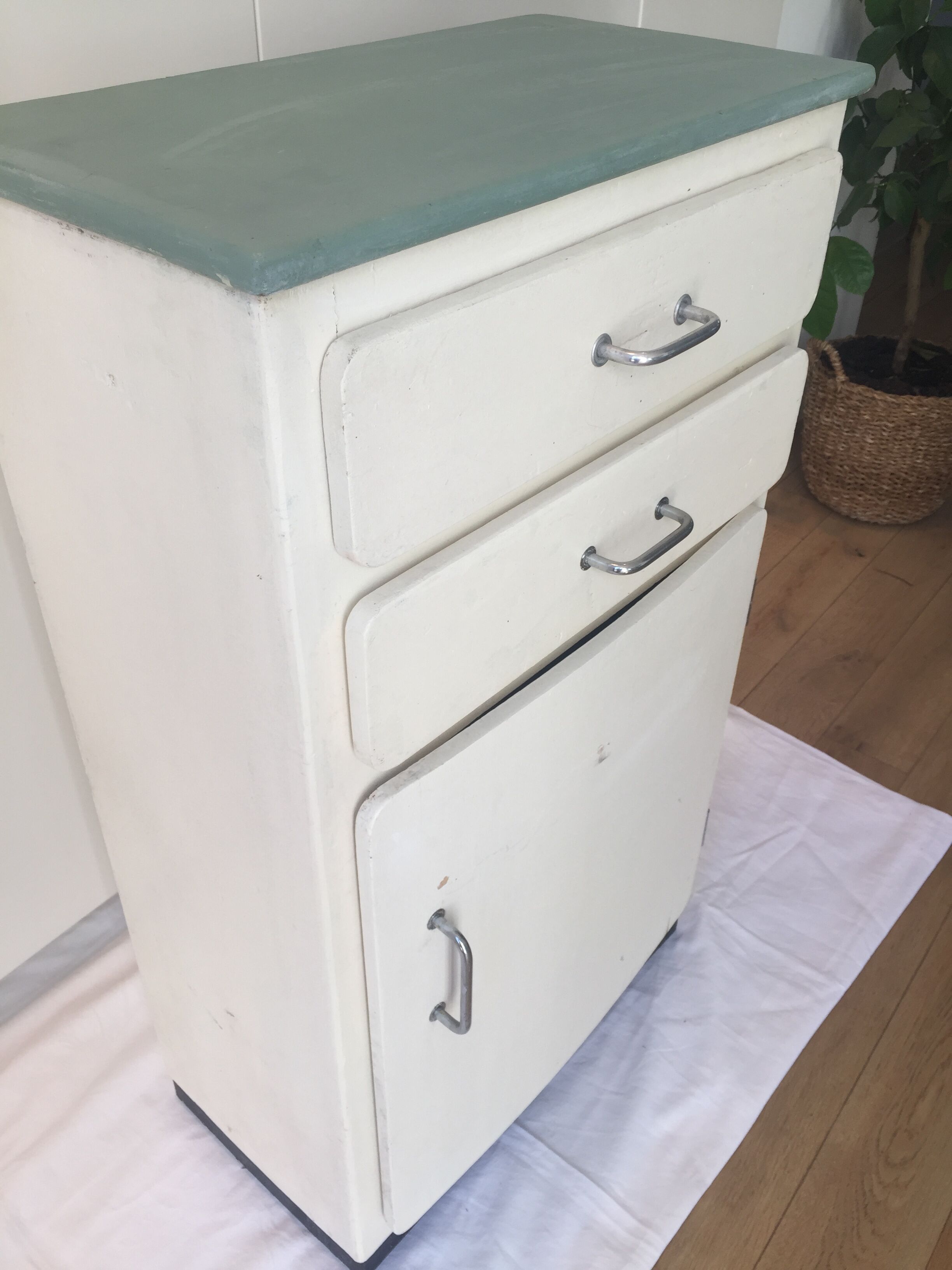 Vintage wooden storage cabinet