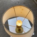 Vintage gilt bronze lamp with shade