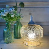 Vintage glass pendant light 1960 1970