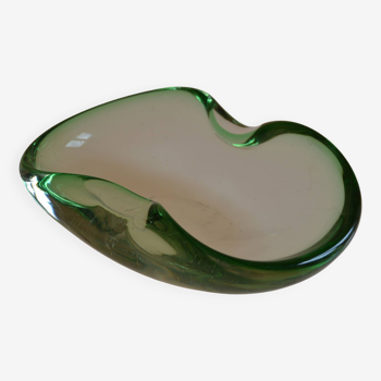Vide poche en verre vert de Murano vintage 1970