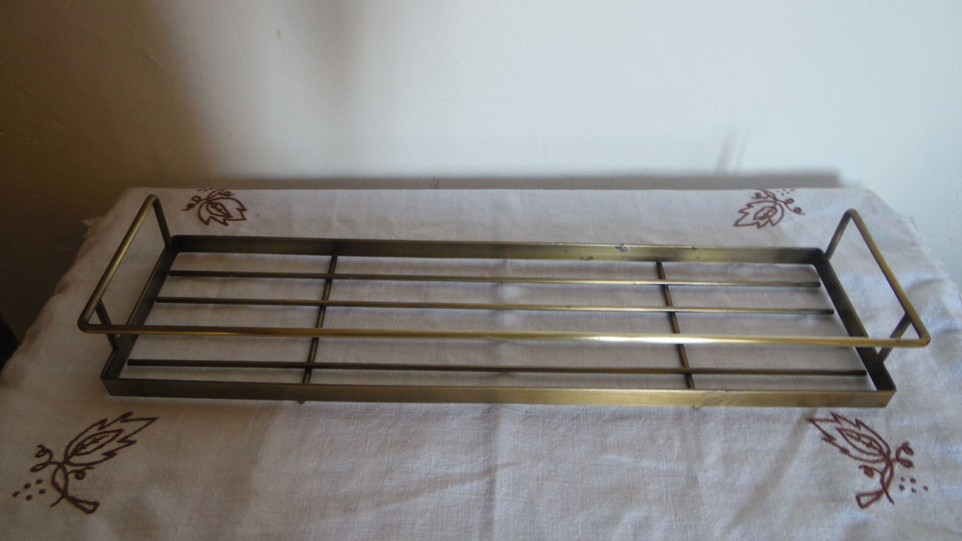 Brass metal shelf
