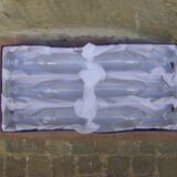 Series of six crystal champagne flutes