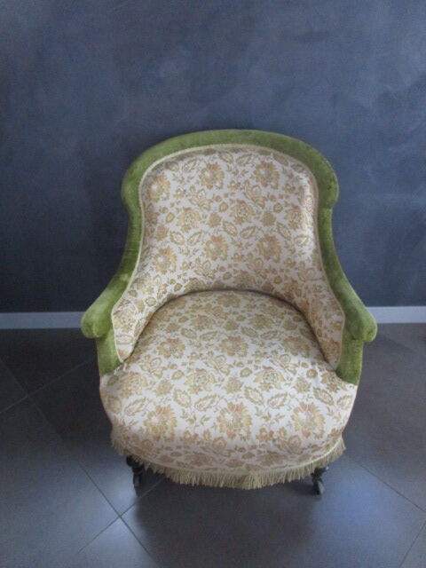 Fauteuil bergère de style Louis XV