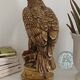 Statue d'aigle en plâtre vintage
